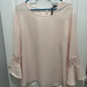new directions Pale Pink Bell Sleeve Blouse